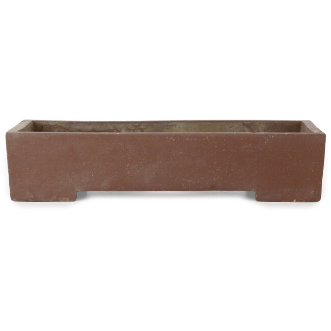 Rechteckiger, unglasierter Bonsai-Topf – 368 x 182 x 78 mm