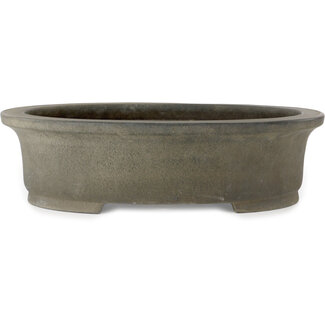 Koyou 417 mm oval unglazed bonsai pot by Aiba Koyou, Tokoname, Japan