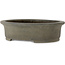 Oval unglazed bonsai pot by Aiba Koyou - 417 x 365 x 118 mm