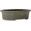 Oval unglazed bonsai pot by Aiba Koyou - 417 x 365 x 118 mm