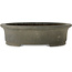 Oval unglazed bonsai pot by Aiba Koyou - 417 x 365 x 118 mm