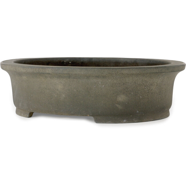 Pot à bonsaï ovale non émaillé par Aiba Koyou - 417 x 365 x 118 mm