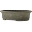 Oval unglazed bonsai pot by Aiba Koyou - 417 x 365 x 118 mm