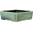 Pot à bonsaï carré bleu sarcelle par Aiba Koyou - 210 x 210 x 70 mm