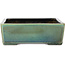 Vaso bonsai quadrato color verde acqua di Aiba Koyou - 210 x 210 x 70 mm