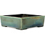 Vaso bonsai quadrato color verde acqua di Aiba Koyou - 210 x 210 x 70 mm
