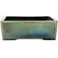 Vierkante, turquoise bonsaipot van Aiba Koyou - 210 x 210 x 70 mm