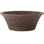 Round unglazed bonsai pot - 373 x 373 x 138 mm