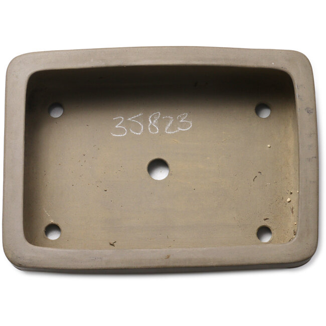 Rectangular unglazed bonsai pot - 410 x 295 x 148 mm