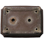 Rectangular unglazed bonsai pot by Yamaaki Toshio (third generation) - 368 x 275 x 90 mm