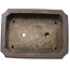 Pot à bonsaï rectangulaire non émaillé de Yamaaki Toshio (troisième génération) - 368 x 275 x 90 mm