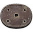 Oval unglazed bonsai pot by Senkoen - 400 x 312 x 110 mm