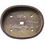 Pot à bonsaï ovale non émaillé de Senkoen - 400 x 312 x 110 mm