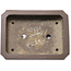 Rectangular unglazed bonsai pot by Yamaaki Toshio (third generation) - 357 x 265 x 83 mm