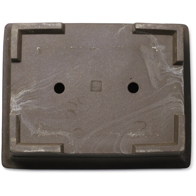 Rectangular unglazed bonsai pot by Kyuhoen (Shunhosho) - 402 x 315 x 128 mm