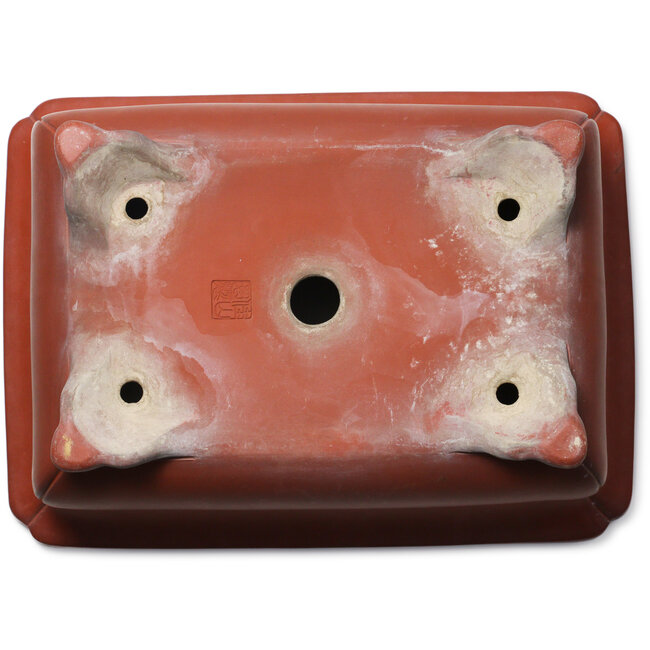 Rectangular unglazed bonsai pot by Keizan - 467 x 340 x 178 mm