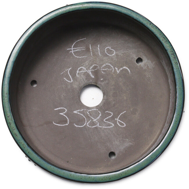 Runder, türkisfarbener Bonsaitopf – 215 x 215 x 73 mm