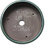 Round teal bonsai pot - 215 x 215 x 73 mm