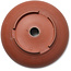 Round unglazed bonsai pot - 250 x 250 x 75 mm