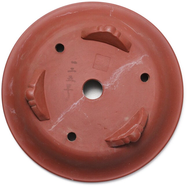 Ronde, ongeglazuurde bonsaipot - 305 x 305 x 65 mm