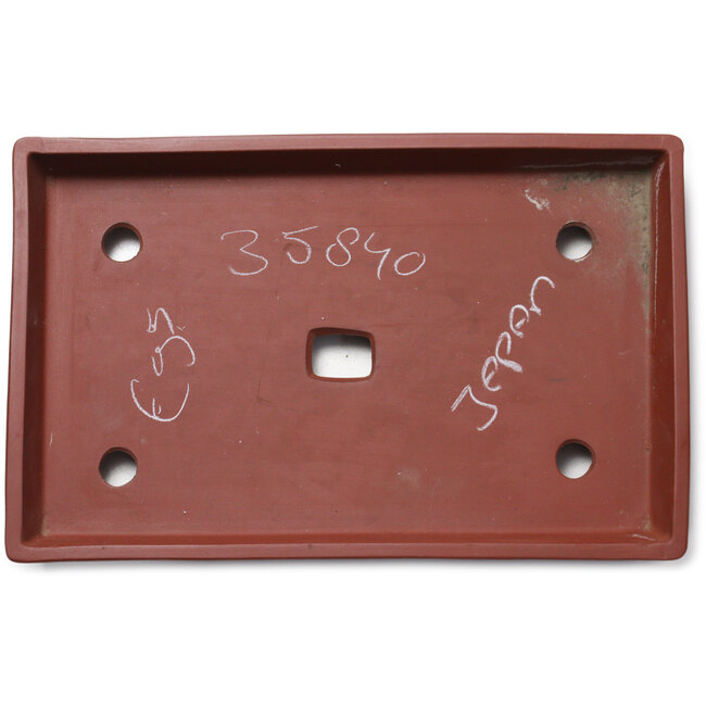 Rechteckiger, unglasierter Bonsai-Topf – 340 x 215 x 47 mm