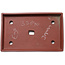 Maceta rectangular sin esmaltar para bonsái - 340 x 215 x 47 mm