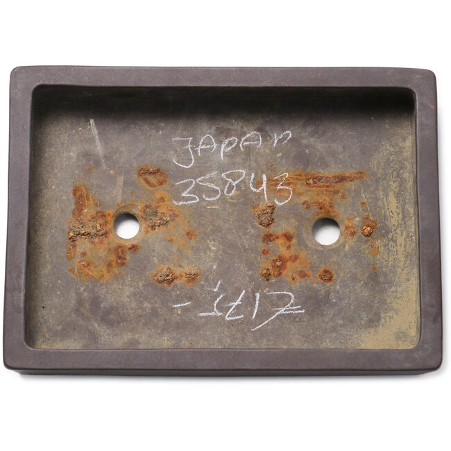 Maceta rectangular sin esmaltar para bonsái - 303 x 218 x 65 mm