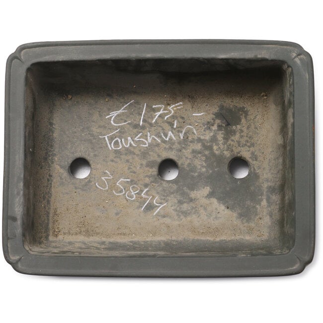 Maceta rectangular sin esmaltar para bonsái de Toshun - 310 x 237 x 115 mm