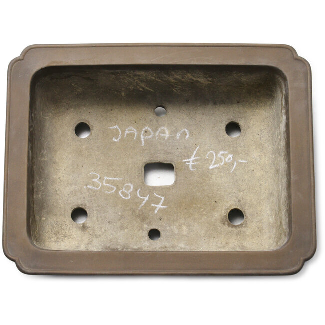 Rechteckiger, unglasierter Bonsai-Topf – 315 x 240 x 105 mm