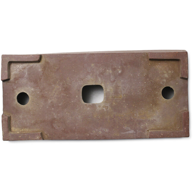 Rectangular unglazed bonsai pot - 368 x 182 x 78 mm