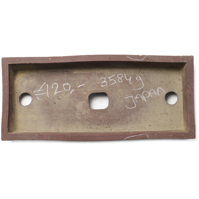 Maceta rectangular sin esmaltar para bonsái - 315 x 145 x 62 mm