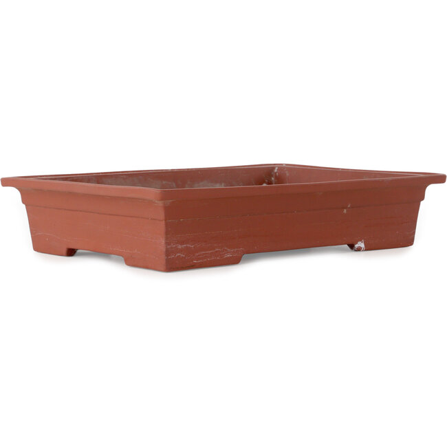 Rectangular unglazed bonsai pot - 347 x 250 x 65 mm