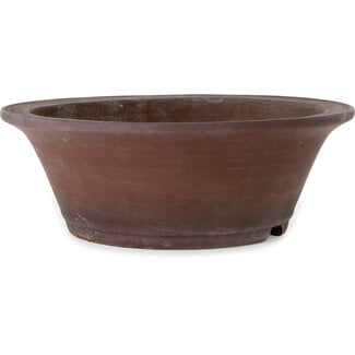 Koyou 378 mm round unglazed bonsai pot by Aiba Koyou, Tokoname, Japan