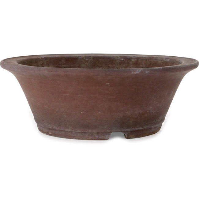 Runder, unglasierter Bonsai-Topf von Aiba Koyou – 378 x 378 x 132 mm