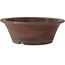 Round unglazed bonsai pot by Aiba Koyou - 378 x 378 x 132 mm