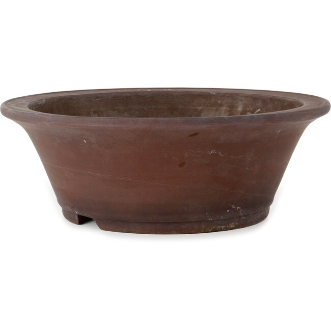 Vaso bonsai rotondo non smaltato di Aiba Koyou - 378 x 378 x 132 mm