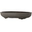Ovale, ongeglazuurde bonsaipot van Yamaaki Toshio (derde generatie) - 395 x 277 x 70 mm