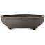 Vaso bonsai ovale non smaltato di Yamaaki Toshio (terza generazione) - 395 x 277 x 70 mm