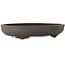 Ovale, ongeglazuurde bonsaipot van Yamaaki Toshio (derde generatie) - 395 x 277 x 70 mm