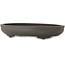 Ovale, ongeglazuurde bonsaipot van Yamaaki Toshio (derde generatie) - 395 x 277 x 70 mm