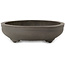 Vaso bonsai ovale non smaltato di Yamaaki Toshio (terza generazione) - 395 x 277 x 70 mm