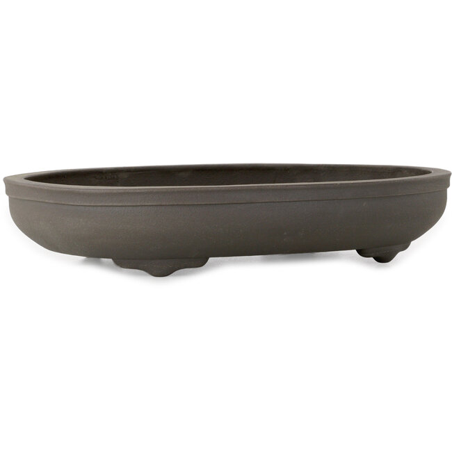Maceta ovalada sin esmaltar para bonsái de Yamaaki Toshio (tercera generación) - 395 x 277 x 70 mm