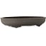 Ovale, ongeglazuurde bonsaipot van Yamaaki Toshio (derde generatie) - 395 x 277 x 70 mm