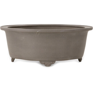 Kizan Maceta para bonsái mokko sin esmaltar de 310 mm de Kizan, Tokoname, Japón