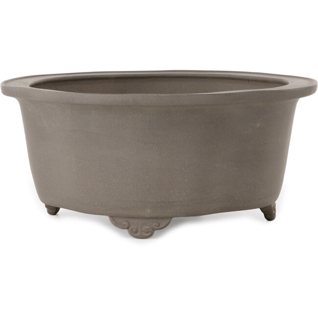 Mokko ongeglazuurde bonsaipot van Kizan - 310 x 273 x 120 mm