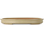 Oval off-white bonsai pot by Seizan (Reihou, Kataoka Katsushi, master Seizan kiln) - 580 x 405 x 70 mm