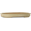 Pot à bonsaï ovale blanc cassé par Seizan (Reihou, Kataoka Katsushi, maître four Seizan) - 580 x 405 x 70 mm