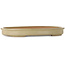 Oval off-white bonsai pot by Seizan (Reihou, Kataoka Katsushi, master Seizan kiln) - 580 x 405 x 70 mm