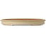 Ovale gebroken witte bonsaipot van Seizan (Reihou, Kataoka Katsushi, meester Seizan oven) - 585 x 425 x 67 mm