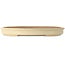 Ovale gebroken witte bonsaipot van Seizan (Reihou, Kataoka Katsushi, meester Seizan oven) - 585 x 423 x 67 mm